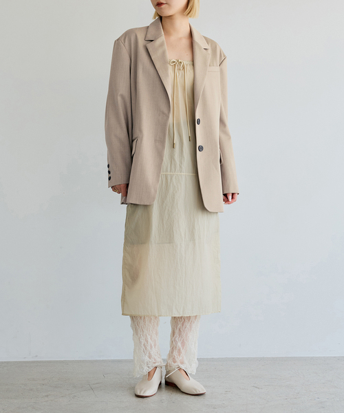 IENA LA BOUCLE（イエナラブークル）の「IENA LA BOUCLE ウーステッドツイルジャケット（テーラードジャケット・レディース・ベージュ系その他・FREE）」の3枚目の写真
