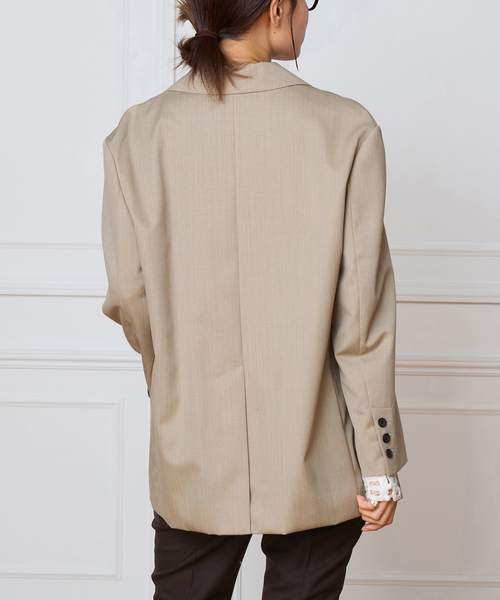IENA LA BOUCLE（イエナラブークル）の「IENA LA BOUCLE ウーステッドツイルジャケット（テーラードジャケット・レディース・ベージュ系その他・FREE）」の6枚目の写真
