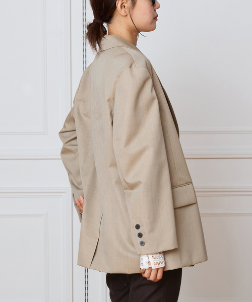 IENA LA BOUCLE（イエナラブークル）の「IENA LA BOUCLE ウーステッドツイルジャケット（テーラードジャケット・レディース・ベージュ系その他・FREE）」の7枚目の写真