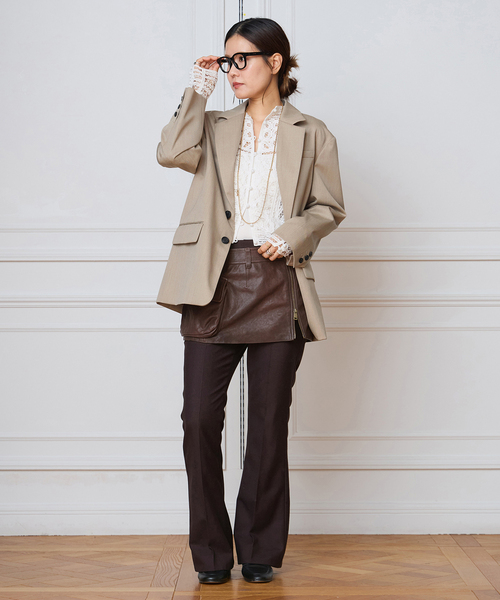 IENA LA BOUCLE（イエナラブークル）の「IENA LA BOUCLE ウーステッドツイルジャケット（テーラードジャケット・レディース・ベージュ系その他・FREE）」の10枚目の写真