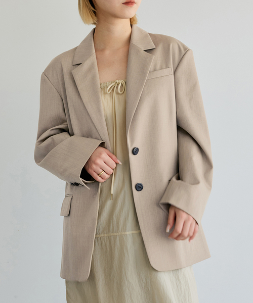 IENA LA BOUCLE（イエナラブークル）の「IENA LA BOUCLE ウーステッドツイルジャケット（テーラードジャケット・レディース・ベージュ系その他・FREE）」の16枚目の写真
