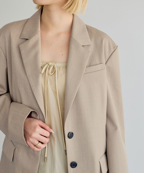 IENA LA BOUCLE（イエナラブークル）の「IENA LA BOUCLE ウーステッドツイルジャケット（テーラードジャケット・レディース・ベージュ系その他・FREE）」の20枚目の写真