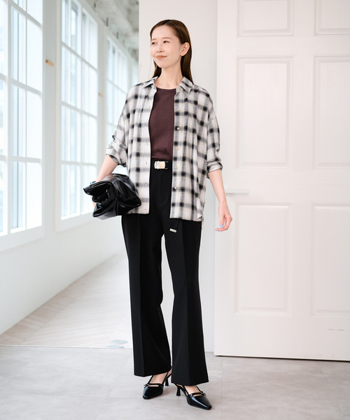 U by SPICK&SPAN（ユーバイスピックアンドスパン）の「カシュクールシャツ（シャツ/ブラウス・レディース・チャコールグレー/ブラウン・FREE）」の14枚目の写真