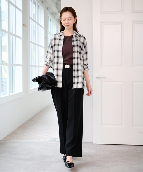 U by SPICK&SPAN（ユーバイスピックアンドスパン）の「カシュクールシャツ（シャツ/ブラウス・レディース・チャコールグレー/ブラウン・FREE）」の16枚目の写真