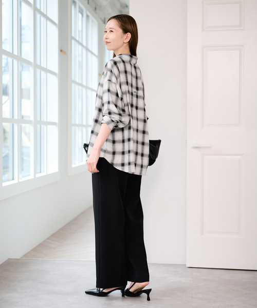 U by SPICK&SPAN（ユーバイスピックアンドスパン）の「カシュクールシャツ（シャツ/ブラウス・レディース・チャコールグレー/ブラウン・FREE）」の19枚目の写真