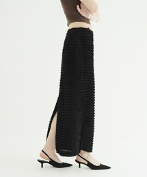 FEATHER STRAIGHT SKIRT