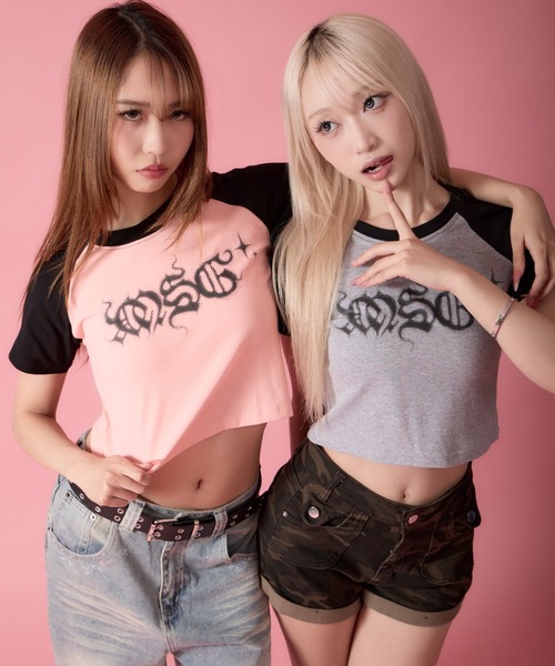 mindseeker girls(マインドシーカーガールズ)の「Tribal Raglan T-Shirt / トライバルラグランTシャツ(Tシャツ/カットソー・レディース・ホワイト/ベビーピンク/ブラック・FREE)」の3枚目の写真