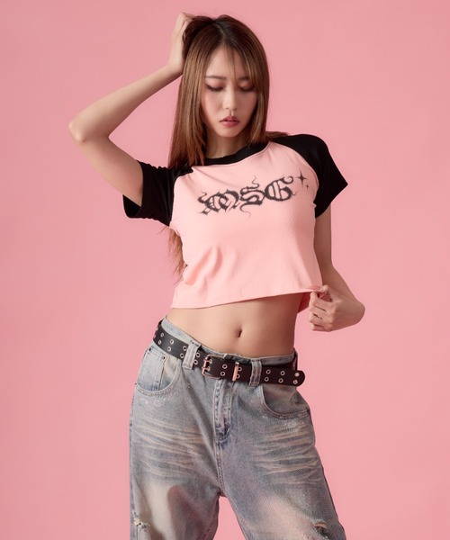 mindseeker girls(マインドシーカーガールズ)の「Tribal Raglan T-Shirt / トライバルラグランTシャツ(Tシャツ/カットソー・レディース・ホワイト/ベビーピンク/ブラック・FREE)」の21枚目の写真