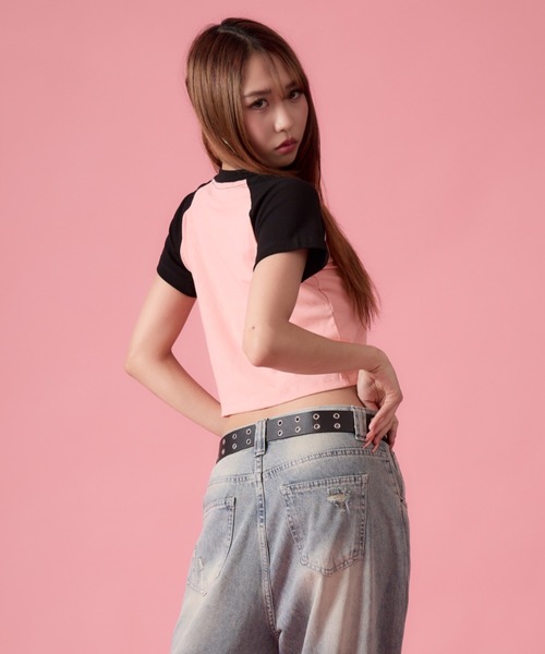 mindseeker girls(マインドシーカーガールズ)の「Tribal Raglan T-Shirt / トライバルラグランTシャツ(Tシャツ/カットソー・レディース・ホワイト/ベビーピンク/ブラック・FREE)」の22枚目の写真