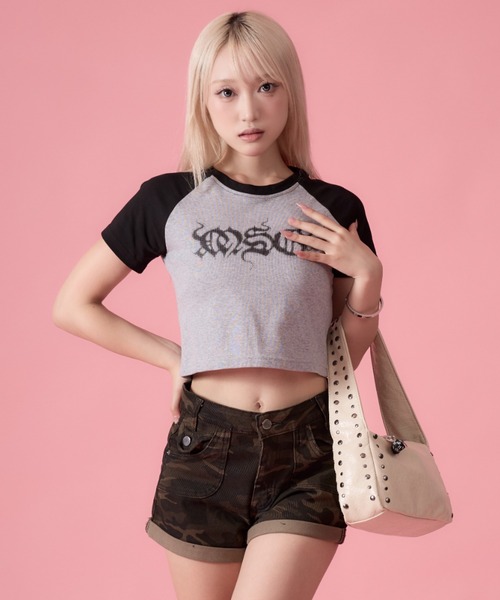 mindseeker girls(マインドシーカーガールズ)の「Tribal Raglan T-Shirt / トライバルラグランTシャツ(Tシャツ/カットソー・レディース・ホワイト/ベビーピンク/ブラック・FREE)」の13枚目の写真