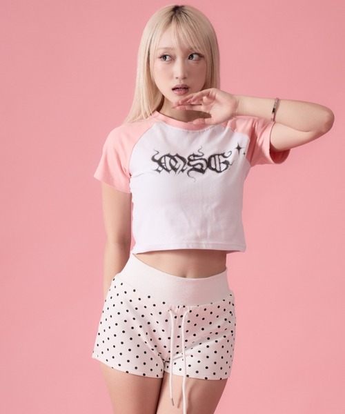 mindseeker girls(マインドシーカーガールズ)の「Tribal Raglan T-Shirt / トライバルラグランTシャツ(Tシャツ/カットソー・レディース・ホワイト/ベビーピンク/ブラック・FREE)」の5枚目の写真