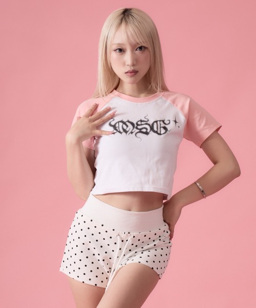 mindseeker girls(マインドシーカーガールズ)の「Tribal Raglan T-Shirt / トライバルラグランTシャツ(Tシャツ/カットソー・レディース・ホワイト/ベビーピンク/ブラック・FREE)」の6枚目の写真