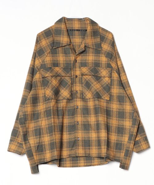 my beautiful landlet(マイビューティフルランドレット)の「【my beautiful landlet】 BRUSHED CHECK RAGLAN BIG SHIRT(シャツ/ブラウス・メンズ・イエロー/ピンク/グリーン/ブラウン・1/0)」の19枚目の写真
