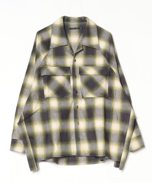 my beautiful landlet(マイビューティフルランドレット)の「【my beautiful landlet】 BRUSHED CHECK RAGLAN BIG SHIRT(シャツ/ブラウス・メンズ・イエロー/ピンク/グリーン/ブラウン・1/0)」の18枚目の写真