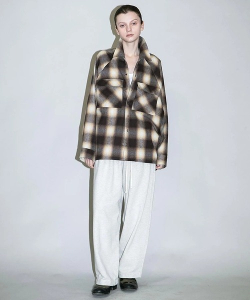my beautiful landlet(マイビューティフルランドレット)の「【my beautiful landlet】 BRUSHED CHECK RAGLAN BIG SHIRT(シャツ/ブラウス・メンズ・イエロー/ピンク/グリーン/ブラウン・1/0)」の7枚目の写真