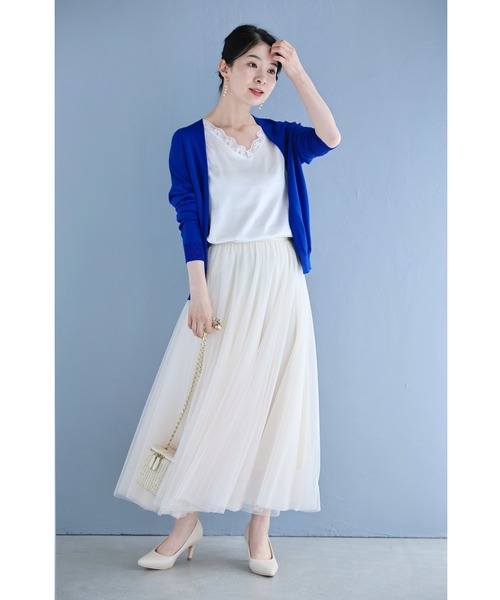 cawaii(カワイイ)の「伸びるサテン カットソートップス(タンクトップ・レディース・ホワイト/ブラック・L/XL/M)」の16枚目の写真