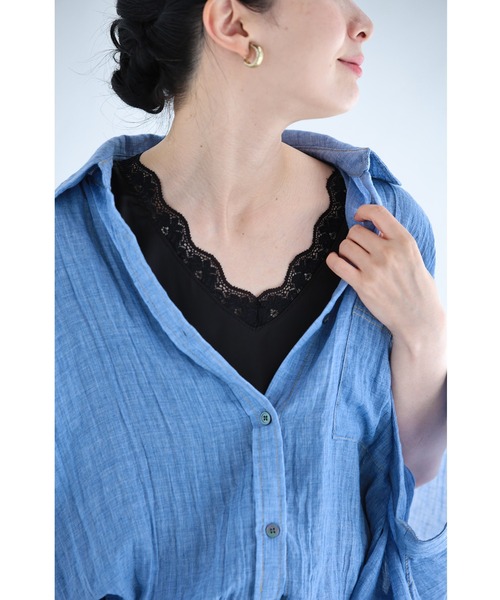 cawaii(カワイイ)の「伸びるサテン カットソートップス(タンクトップ・レディース・ホワイト/ブラック・L/XL/M)」の20枚目の写真