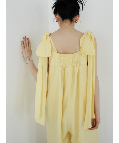 Katrin TOKYO(カトリーントーキョー)の「cotton wash all-in-one(つなぎ/オールインワン・レディース・ブラック/イエロー/ブルー系・XS/S/M)」の4枚目の写真