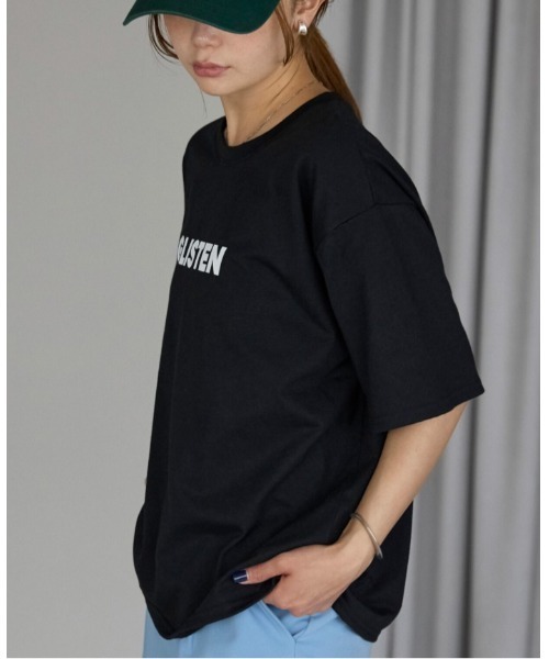 LAUTRE COTE（ロウトレコウト）の「ビッグシルエットラバープリントTEE（Tシャツ/カットソー・レディース・ブラック/チャコールグレー/ホワイト・FREE）」の5枚目の写真