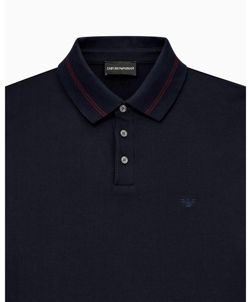 EMPORIO ARMANI(エンポリオアルマーニ)の「【エンポリオ アルマーニ】レギュラーフィット ポロシャツ コットンピケ イーグルロゴ(ポロシャツ・メンズ・ネイビー・X-LARGE/SMALL/MEDIUM/LARGE/X-SMALL)」の2枚目の写真