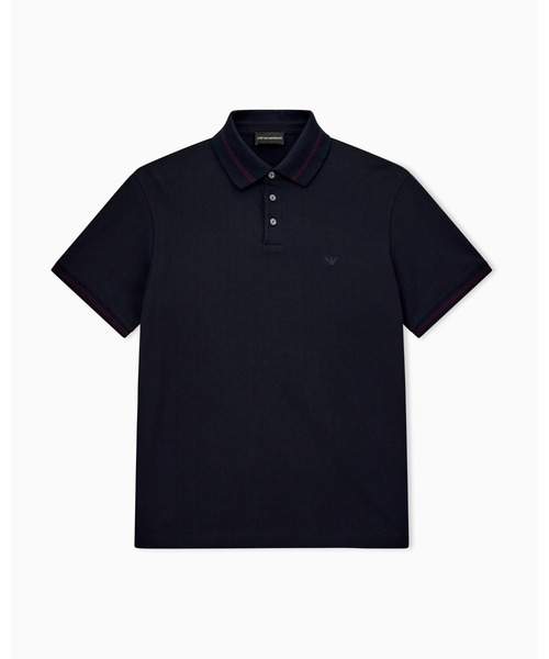 EMPORIO ARMANI(エンポリオアルマーニ)の「【エンポリオ アルマーニ】レギュラーフィット ポロシャツ コットンピケ イーグルロゴ(ポロシャツ・メンズ・ネイビー・X-LARGE/SMALL/MEDIUM/LARGE/X-SMALL)」の3枚目の写真