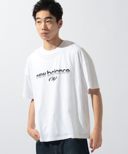 NEW BALANCE（ニューバランス）の「【New Balance(ニューバランス)】Trackside ショートスリーブTシャツ（Tシャツ/カットソー・メンズ・ネイビー/ホワイト・LARGE）」の2枚目の写真