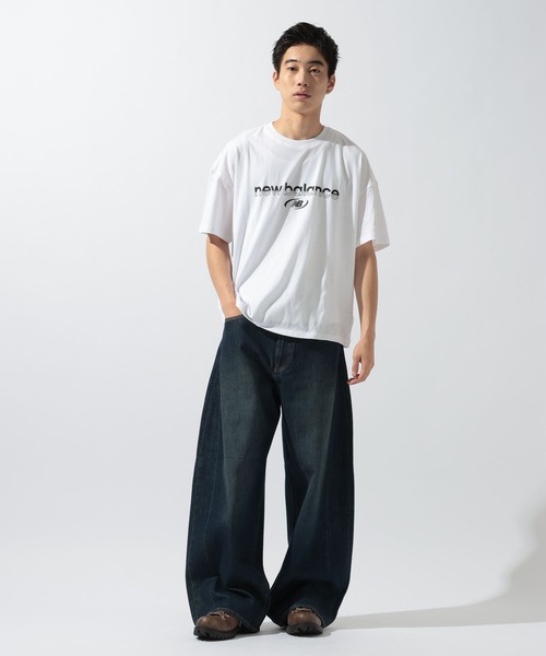 NEW BALANCE（ニューバランス）の「【New Balance(ニューバランス)】Trackside ショートスリーブTシャツ（Tシャツ/カットソー・メンズ・ネイビー/ホワイト・LARGE）」の3枚目の写真