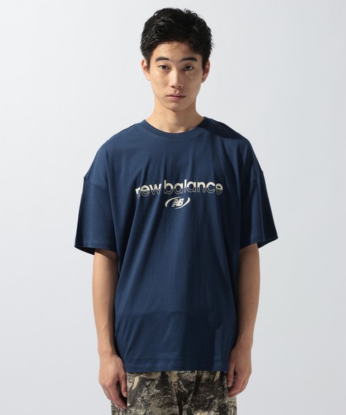 NEW BALANCE（ニューバランス）の「【New Balance(ニューバランス)】Trackside ショートスリーブTシャツ（Tシャツ/カットソー・メンズ・ネイビー/ホワイト・LARGE）」の9枚目の写真