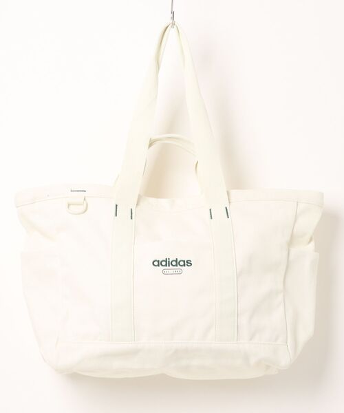 ITEM キャンバス トートバッグ アイボリー adidas》リニアキャンバストートバッグ（トートバッグ）｜adidas