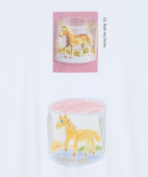 FOR THE WEATHER（フォーザウェザー）の「ラブマイホース 半袖Tシャツ (ホワイト)（Tシャツ/カットソー・レディース・その他・ONE SIZE）」の5枚目の写真