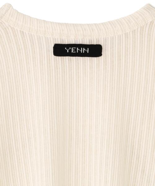 YENN（イエン）の「YENN（イエン）STRIPE SHEER RIB TEE（Tシャツ/カットソー・レディース・アイボリー/ブラック・F）」の14枚目の写真