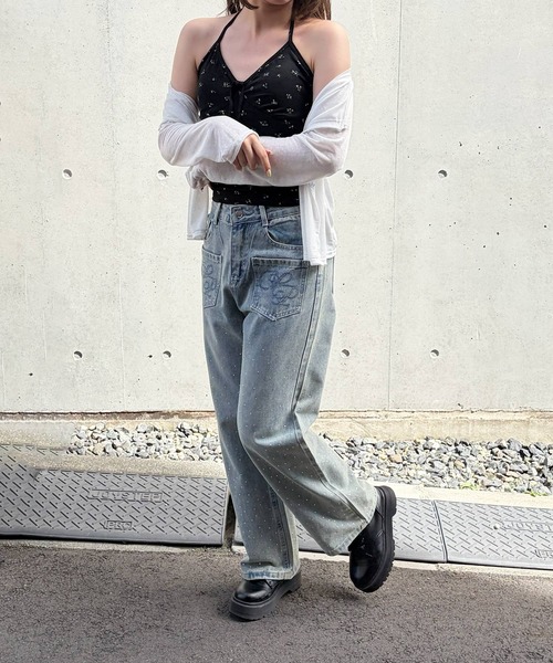 frunco(フランコ)の「【ZOZOTOWN限定】小花柄ホルターネックキャミソール/カップ付き(キャミソール・レディース・ピンク/ブルー/イエロー/ブラック/ホワイト・FREE)」の14枚目の写真