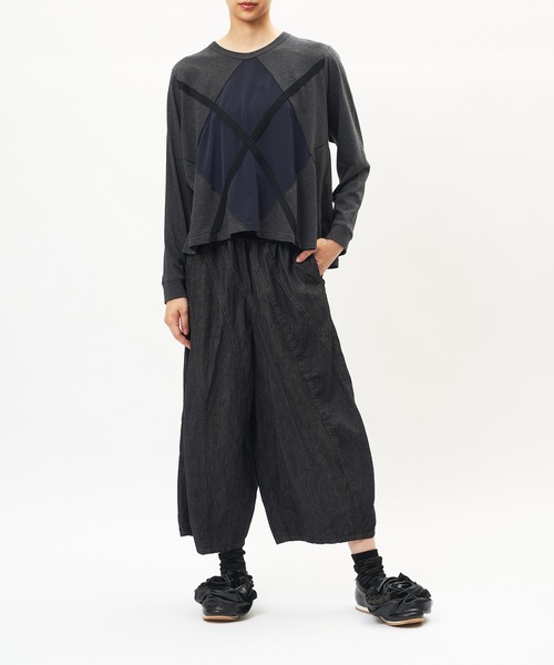 gomme（ゴム）の「マーブルデニムパンツ（デニムパンツ・レディース・ブラック/インディゴブルー・MEDIUM）」の4枚目の写真