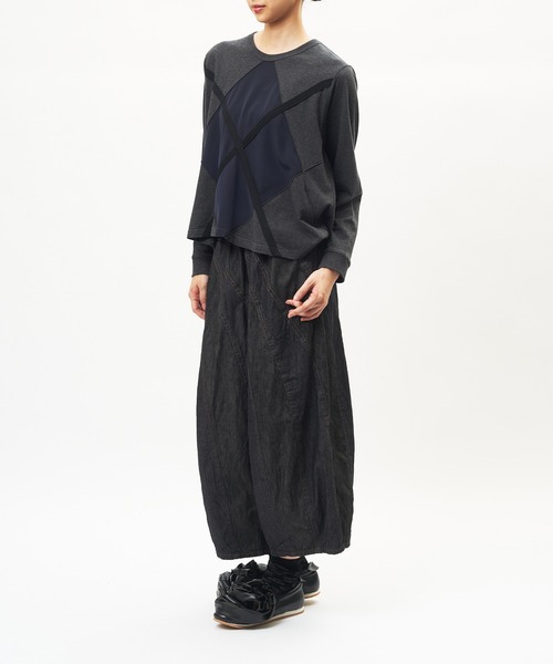 gomme（ゴム）の「マーブルデニムパンツ（デニムパンツ・レディース・ブラック/インディゴブルー・MEDIUM）」の5枚目の写真