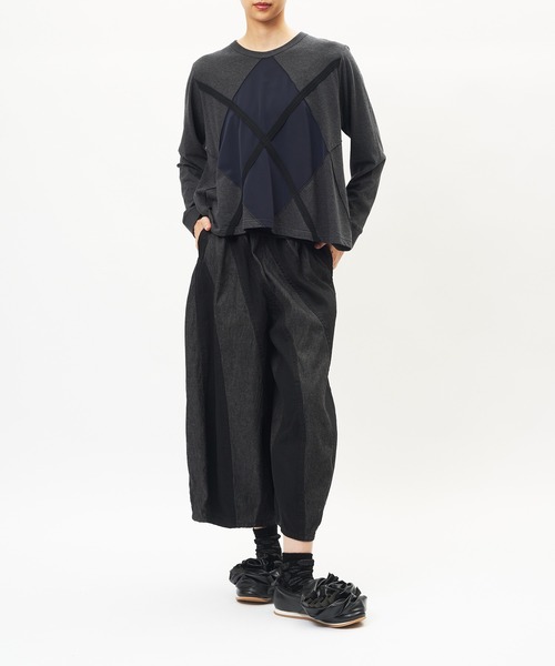 gomme（ゴム）の「マーブルデニムパンツ（デニムパンツ・レディース・ブラック/インディゴブルー・MEDIUM）」の6枚目の写真