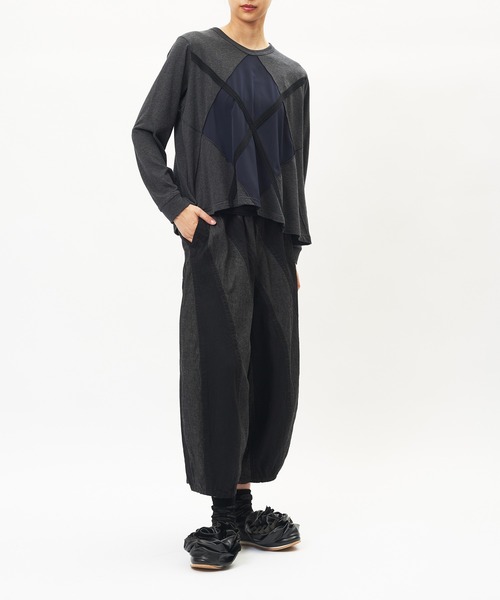 gomme（ゴム）の「マーブルデニムパンツ（デニムパンツ・レディース・ブラック/インディゴブルー・MEDIUM）」の8枚目の写真