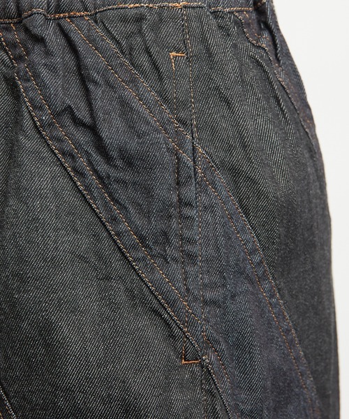 gomme（ゴム）の「マーブルデニムパンツ（デニムパンツ・レディース・ブラック/インディゴブルー・MEDIUM）」の18枚目の写真