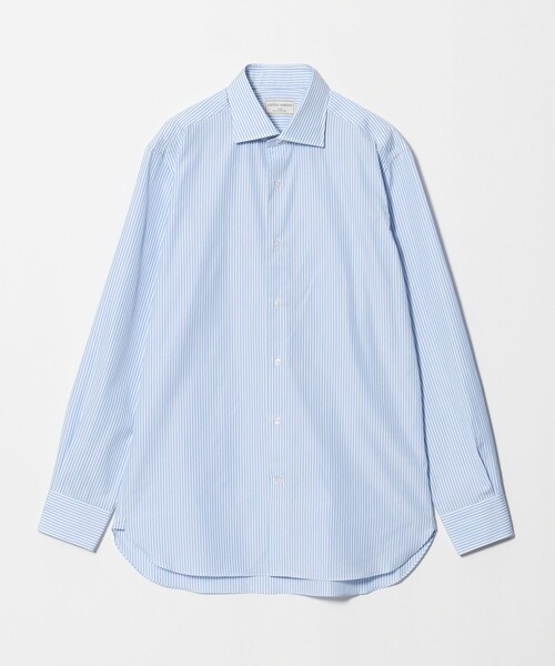 UNITED ARROWS(ユナイテッドアローズ)の「THOMAS MASON ロンドンストライプ ワイドカラーシャツ(シャツ/ブラウス・メンズ・ライトブルー/ブラウン系・39cm/40cm/41cm)」の3枚目の写真