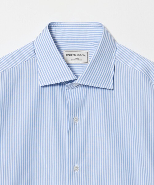 UNITED ARROWS(ユナイテッドアローズ)の「THOMAS MASON ロンドンストライプ ワイドカラーシャツ(シャツ/ブラウス・メンズ・ライトブルー/ブラウン系・39cm/40cm/41cm)」の5枚目の写真