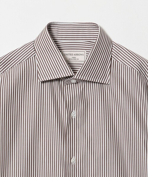 UNITED ARROWS(ユナイテッドアローズ)の「THOMAS MASON ロンドンストライプ ワイドカラーシャツ(シャツ/ブラウス・メンズ・ライトブルー/ブラウン系・39cm/40cm/41cm)」の11枚目の写真