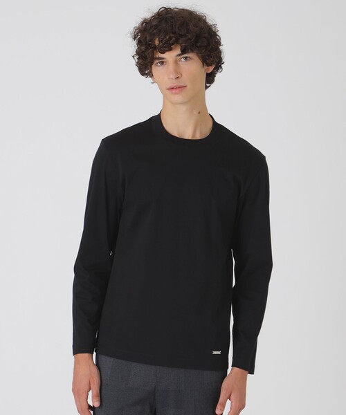 BLACK LABEL CRESTBRIDGE(ブラックレーベル・クレストブリッジ)の「マーセライズドレスカットソー(Tシャツ/カットソー・メンズ・オフホワイト/ブラック・L/M/XL)」の2枚目の写真