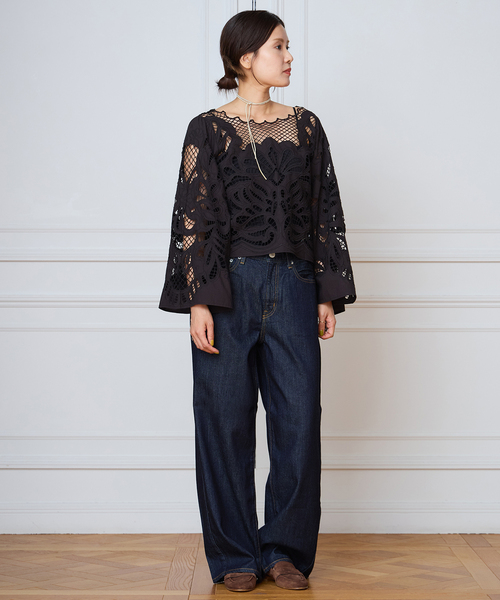 NEEDBY heritage(ニードバイヘリテージ)の「NEEDBY heritage ニードバイヘリテージ MILEY L85307237(デニムパンツ・レディース・ネイビー/サックスブルー・25/26/24/27)」の3枚目の写真