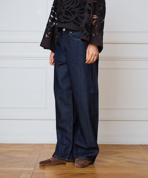NEEDBY heritage(ニードバイヘリテージ)の「NEEDBY heritage ニードバイヘリテージ MILEY L85307237(デニムパンツ・レディース・ネイビー/サックスブルー・25/26/24/27)」の7枚目の写真