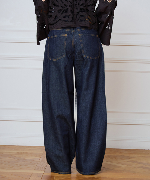 NEEDBY heritage(ニードバイヘリテージ)の「NEEDBY heritage ニードバイヘリテージ MILEY L85307237(デニムパンツ・レディース・ネイビー/サックスブルー・25/26/24/27)」の8枚目の写真
