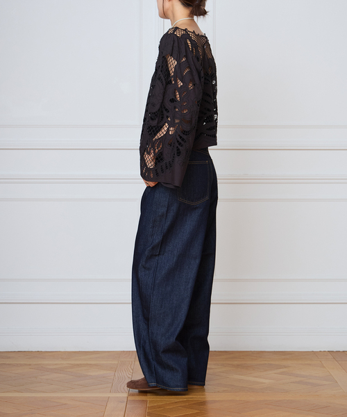 NEEDBY heritage(ニードバイヘリテージ)の「NEEDBY heritage ニードバイヘリテージ MILEY L85307237(デニムパンツ・レディース・ネイビー/サックスブルー・25/26/24/27)」の12枚目の写真