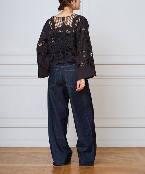 NEEDBY heritage(ニードバイヘリテージ)の「NEEDBY heritage ニードバイヘリテージ MILEY L85307237(デニムパンツ・レディース・ネイビー/サックスブルー・25/26/24/27)」の13枚目の写真