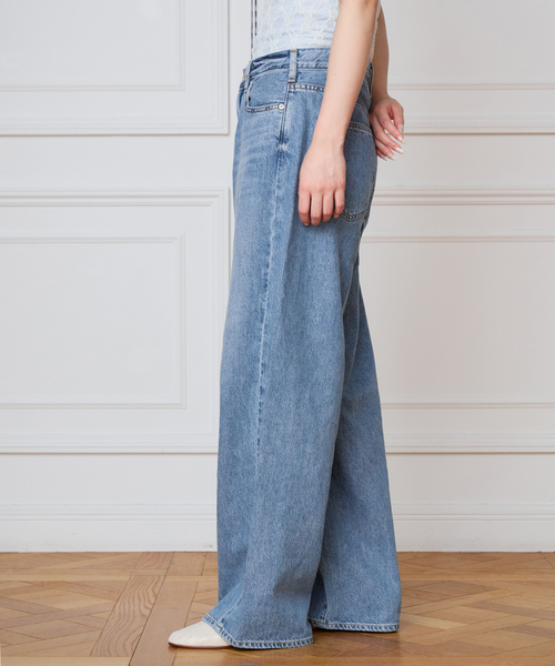 NEEDBY heritage(ニードバイヘリテージ)の「NEEDBY heritage ニードバイヘリテージ MILEY L85307237(デニムパンツ・レディース・ネイビー/サックスブルー・25/26/24/27)」の16枚目の写真