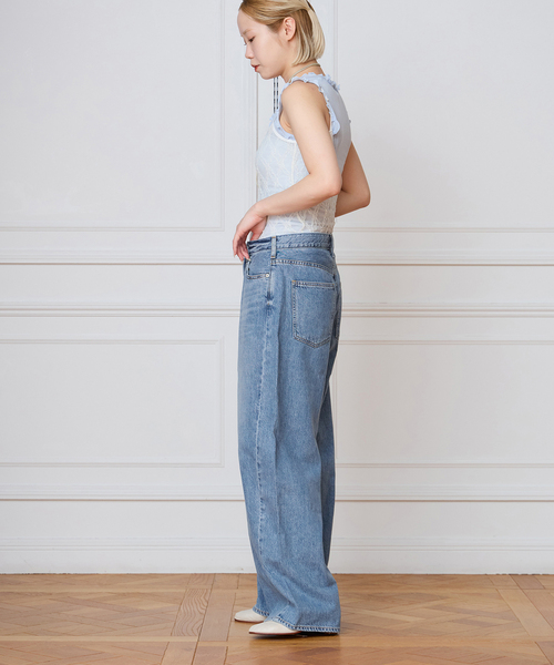 NEEDBY heritage(ニードバイヘリテージ)の「NEEDBY heritage ニードバイヘリテージ MILEY L85307237(デニムパンツ・レディース・ネイビー/サックスブルー・25/26/24/27)」の21枚目の写真