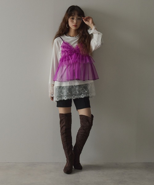bohmal(ボマール)の「5cmローヒール楽チン美脚ニーハイブーツ(ブーツ・レディース・ブラック/ダークブラウン/ブラック系その他2/ブラック系その他・23.5cm/24.5cm/23.0cm/24.0cm/25.0cm)」の11枚目の写真