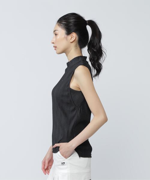 MASTER BUNNY EDITION(マスターバニーエディション)の「フルダルプリーツ スリーブレスモックネックカットソー(Tシャツ/カットソー・レディース・グレー系その他2/ホワイト・MEDIUM)」の4枚目の写真